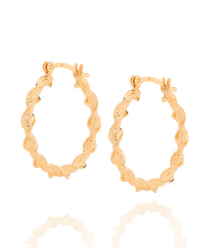 GOLD TWISTED SMALL HOOP