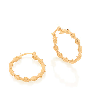 GOLD TWISTED SMALL HOOP