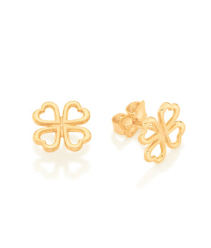 GOLD CLOVER EARRING