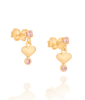 GOLD EARRING WITH ZIRCONIA