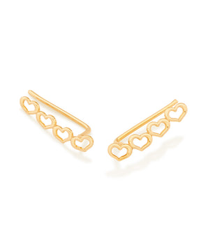 GOLD FOUR HEARTS EAR CUFF