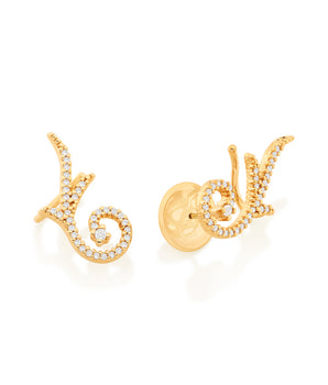 GOLD SWIRL EARRING