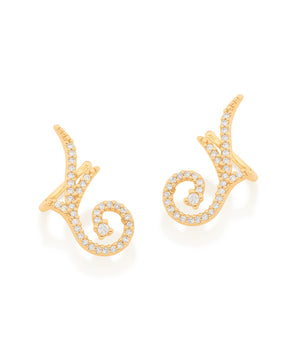 GOLD SWIRL EARRING