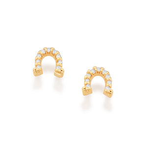 GOLD EARRING WITH ZIRCONIA