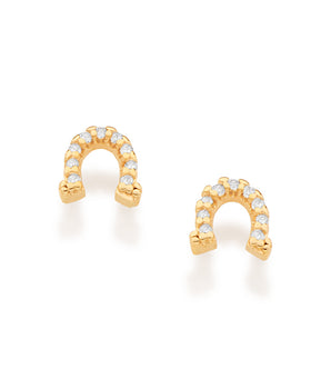 GOLD EARRING WITH ZIRCONIA