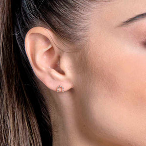 GOLD EARRING WITH ZIRCONIA