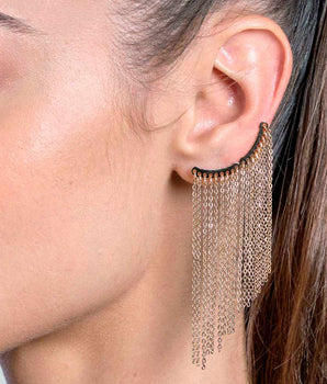 GOLD FRINGE EAR CUFF