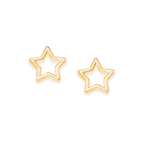 GOLD STAR STUD EARRINGS