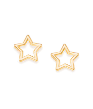 GOLD STAR STUD EARRINGS