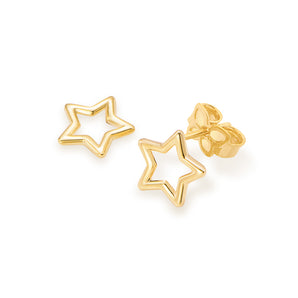 GOLD STAR STUD EARRINGS