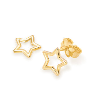 GOLD STAR STUD EARRINGS