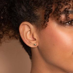 GOLD CIRCLE STUD EARRINGS