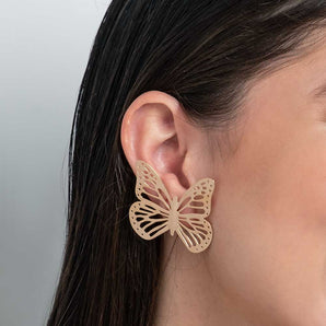 GOLD LARGE BUTTERFLY MAXI EARRINGS