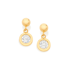 GOLD RETRO SMALL DANGLY EARRINGS
