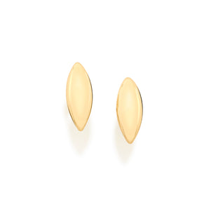 GOLD TINY LEAF STUD EARRINGS