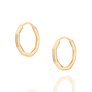 GOLD GEOMETRIC HOOP EARRINGS