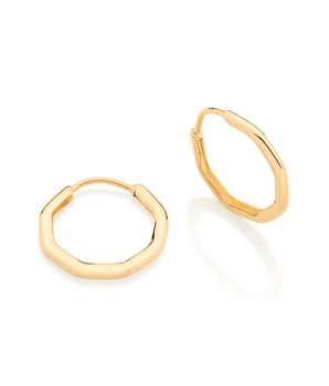 GOLD GEOMETRIC HOOP EARRINGS