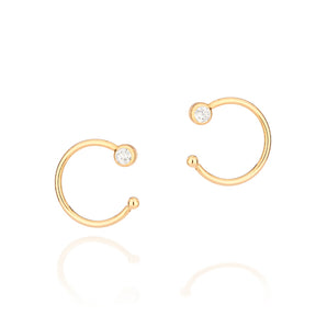 GOLD EARRING WITH ZIRCONIA