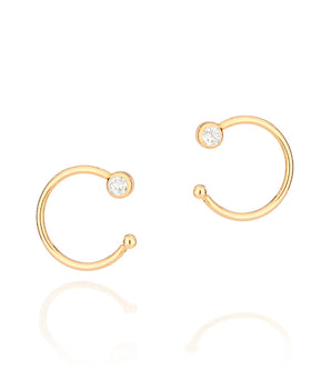 GOLD EARRING WITH ZIRCONIA