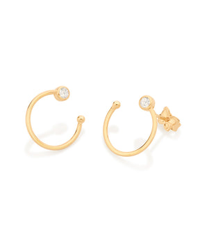 GOLD EARRING WITH ZIRCONIA