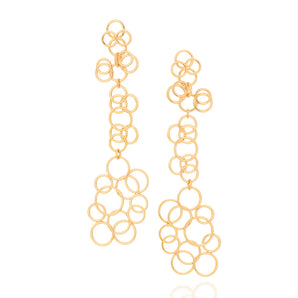 GOLD BUBBLES DANGLY EARRING