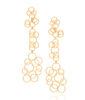 GOLD BUBBLES DANGLY EARRING