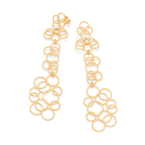 GOLD BUBBLES DANGLY EARRING