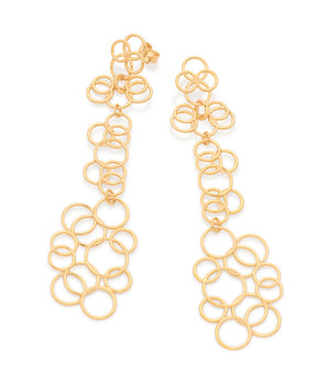 GOLD BUBBLES DANGLY EARRING