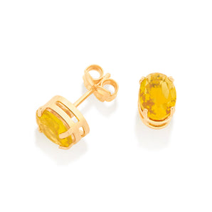 GOLD YELLOW STUD EARRING