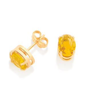 GOLD YELLOW STUD EARRING