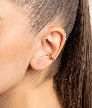GOLD TINY HEARTS EAR CUFF