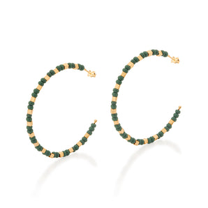 GOLD LUCK HOOP EARRINGS