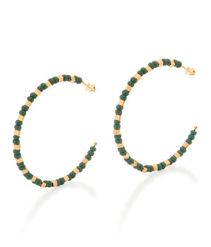 GOLD LUCK HOOP EARRINGS
