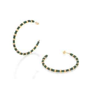GOLD LUCK HOOP EARRINGS