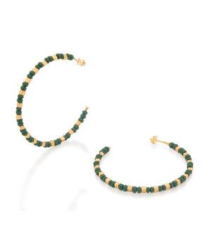 GOLD LUCK HOOP EARRINGS