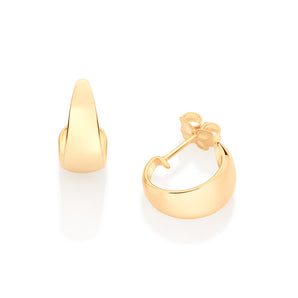 GOLD PLATED HALF HOOP EARRINGS