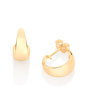 GOLD PLATED HALF HOOP EARRINGS