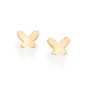 GOLD SMALL BUTTERFLY STUD EARRINGS