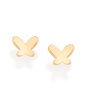 GOLD SMALL BUTTERFLY STUD EARRINGS