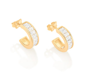 GOLD BETTER TOGETHER HUGGIE EARRINGS