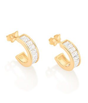 GOLD BETTER TOGETHER HUGGIE EARRINGS