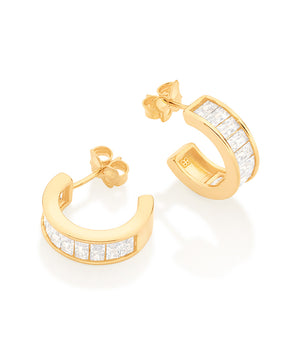 GOLD BETTER TOGETHER HUGGIE EARRINGS