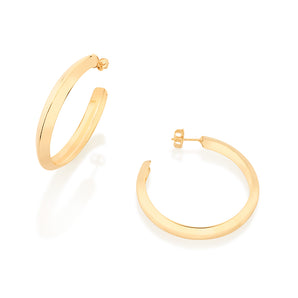 GOLD THICK HOOP EARRINGS