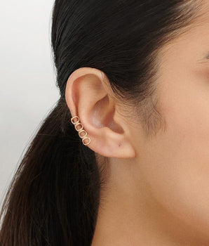 GOLD GEOMETRIC EAR CUFF EARRINGS