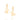 GOLD BUTTERFLY OUTLINE HUGGIE EARRINGS