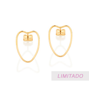 GOLD BENT OVAL EARRING