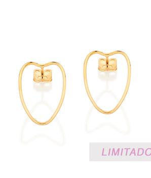 GOLD BENT OVAL EARRING