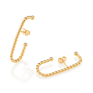 GOLD ROPE HOOK EARRINGS