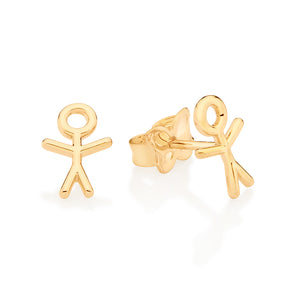 GOLD MY BOY STUD EARRINGS