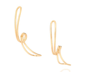 GOLD ABSTRACT TWIST EARRING